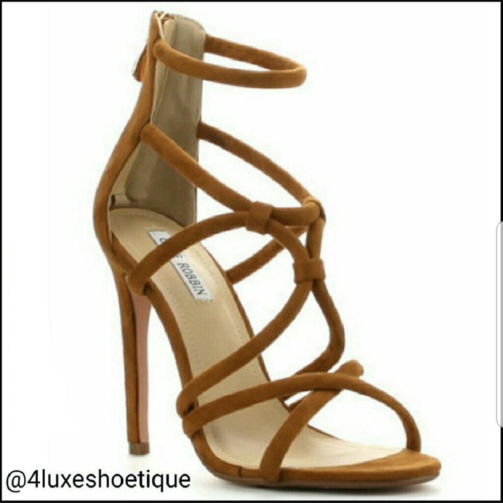 NEW Heels BROWN Criss Cross Sandal Heels